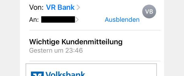 Phishing-Mail Identitätsprüfung Phishing-Mail Identitätsprüfung
